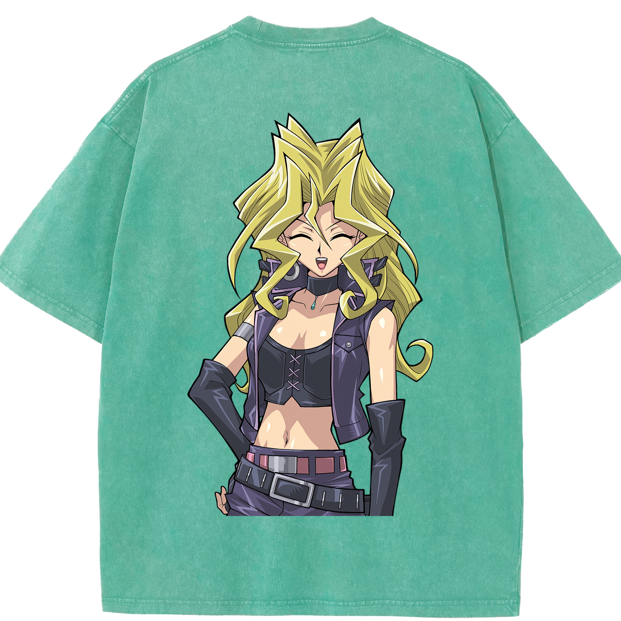 （画像用） 遊☆戯☆王 Yu-Gi-Oh! 綿100% ヴィンテージ風 半袖Tシャツ（背面プリント）